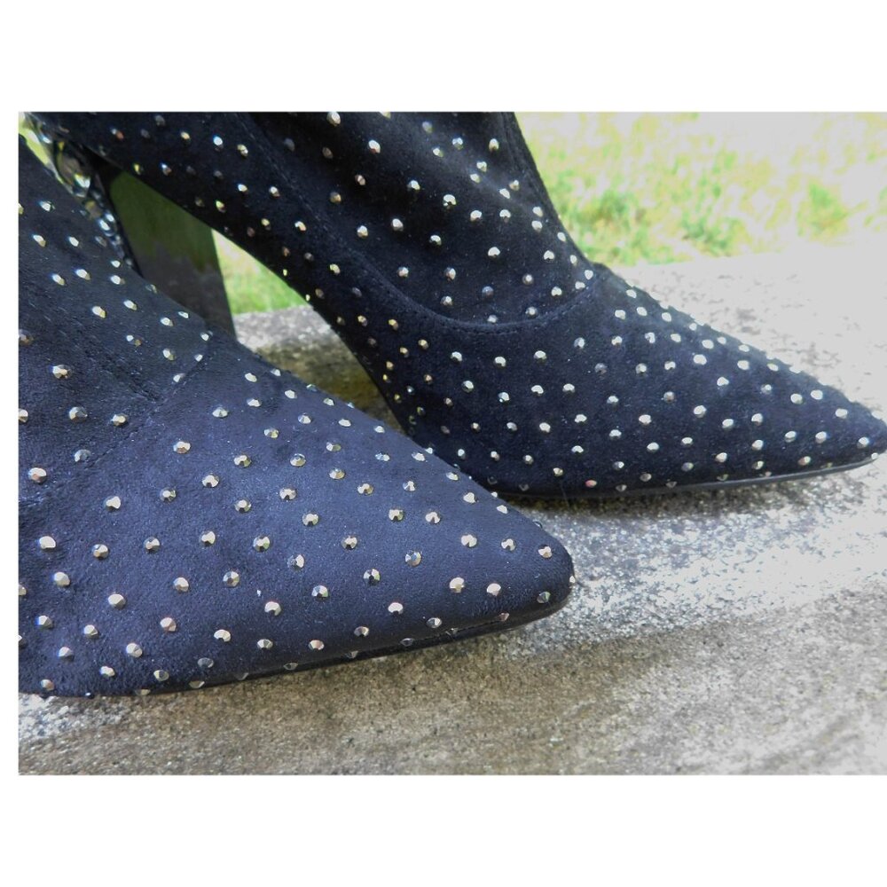 Bling Crystal Ankle Stretch Boots Size 9 - Picture 4 of 6